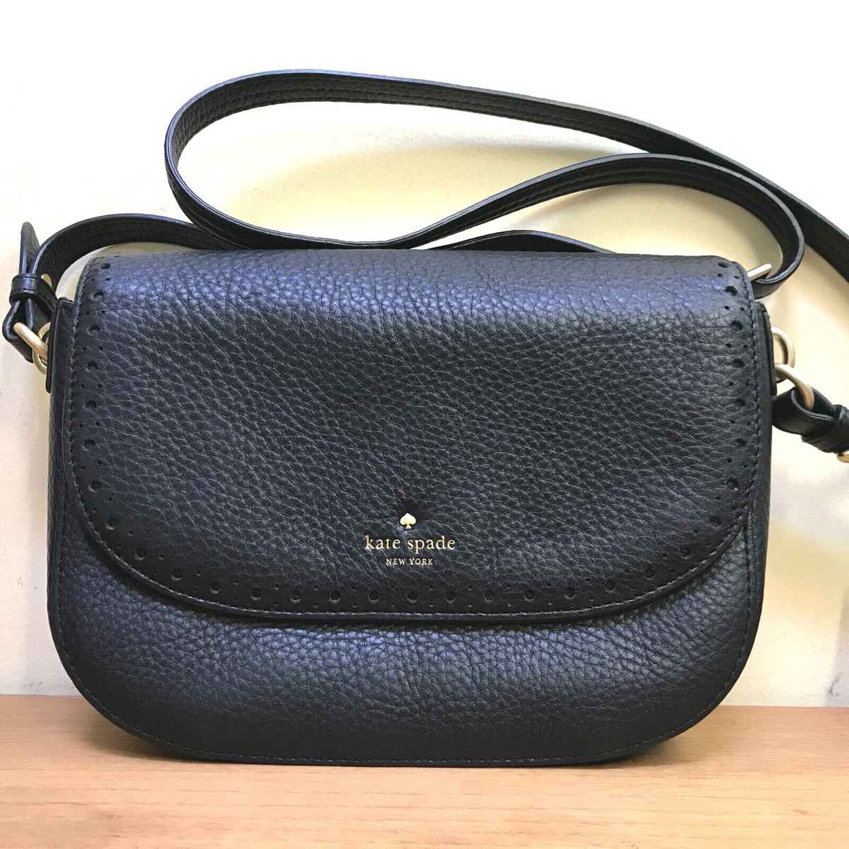 kate spade Black Pebbled Leather Backpack Crossbody Kate Spade New York Hudson Pebbled Leather Medium Backpack  main image 4