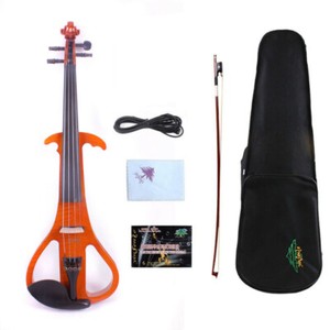 4 String Electric Violin 4/4 full size with Solid Wood Body, Silent Violin