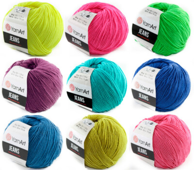 (48 /kg) 50g Baumwollgarn JEANS Yarn Art Amigurumi stricken häkeln 160m / 50g