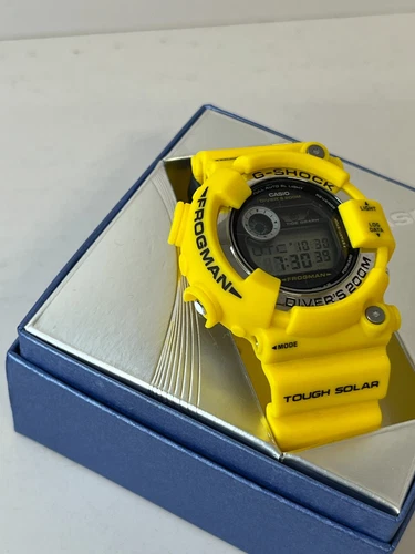 CASIO G-SHOCK GF-8250-9JF Yellow Rubber Solar Digital Watch FROGMAN Unused Japan - Picture 21 of 24
