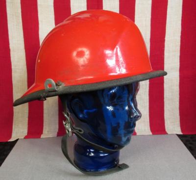 Vintage Cairns & Bros Red Firefighters Helmet Fireman Turnout Fire