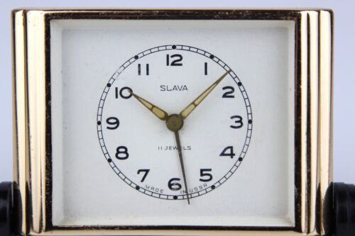 Sowjetische Vintage Mechanische Tischuhr SLAVA - Bild 3 von 6