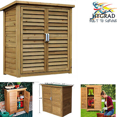 Wooden Garden Shed Fir Wood Outdoor, Garden Storage Cabinet Wooden