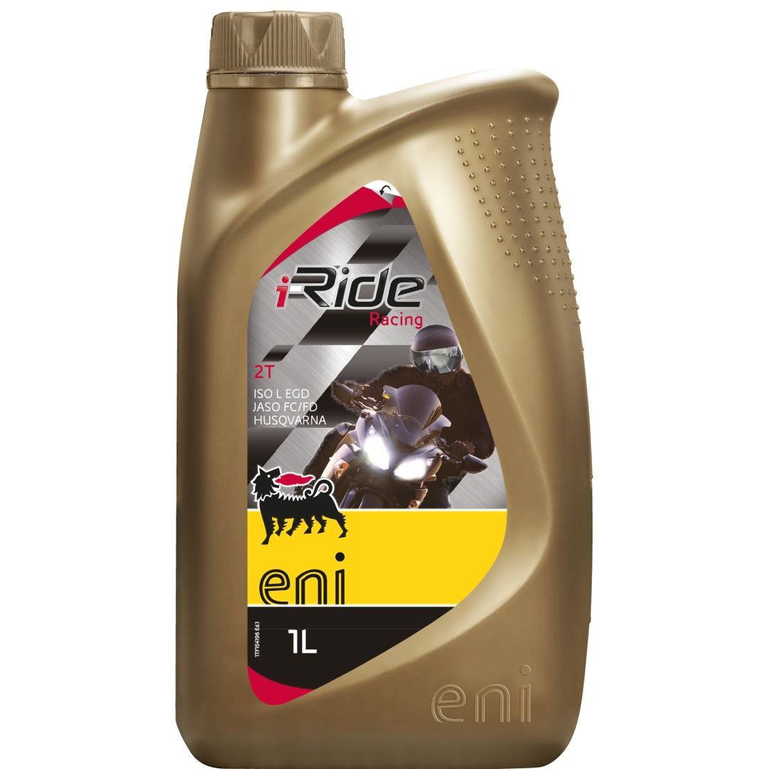 Huile AGIP I-RIDE RACING 2T Top Synth en bidon de 1L pour moteur deux-temps performant
