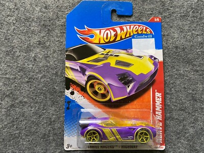 Purple and Yellow Nerve Hammer Thrill Racers Hot Wheels
