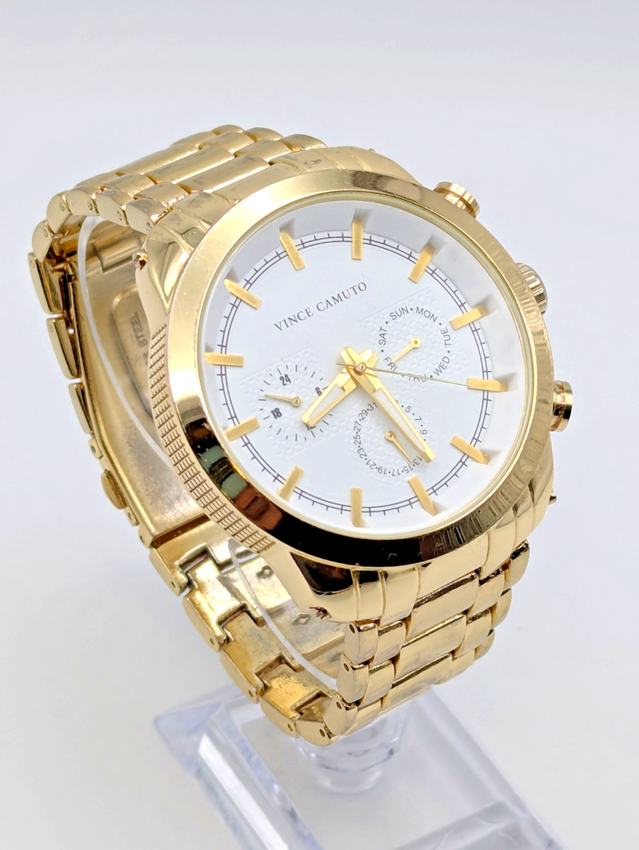Vince Camuto Men Watch 46mm Gold Stainless Steel VC/1122GP  display picture 2