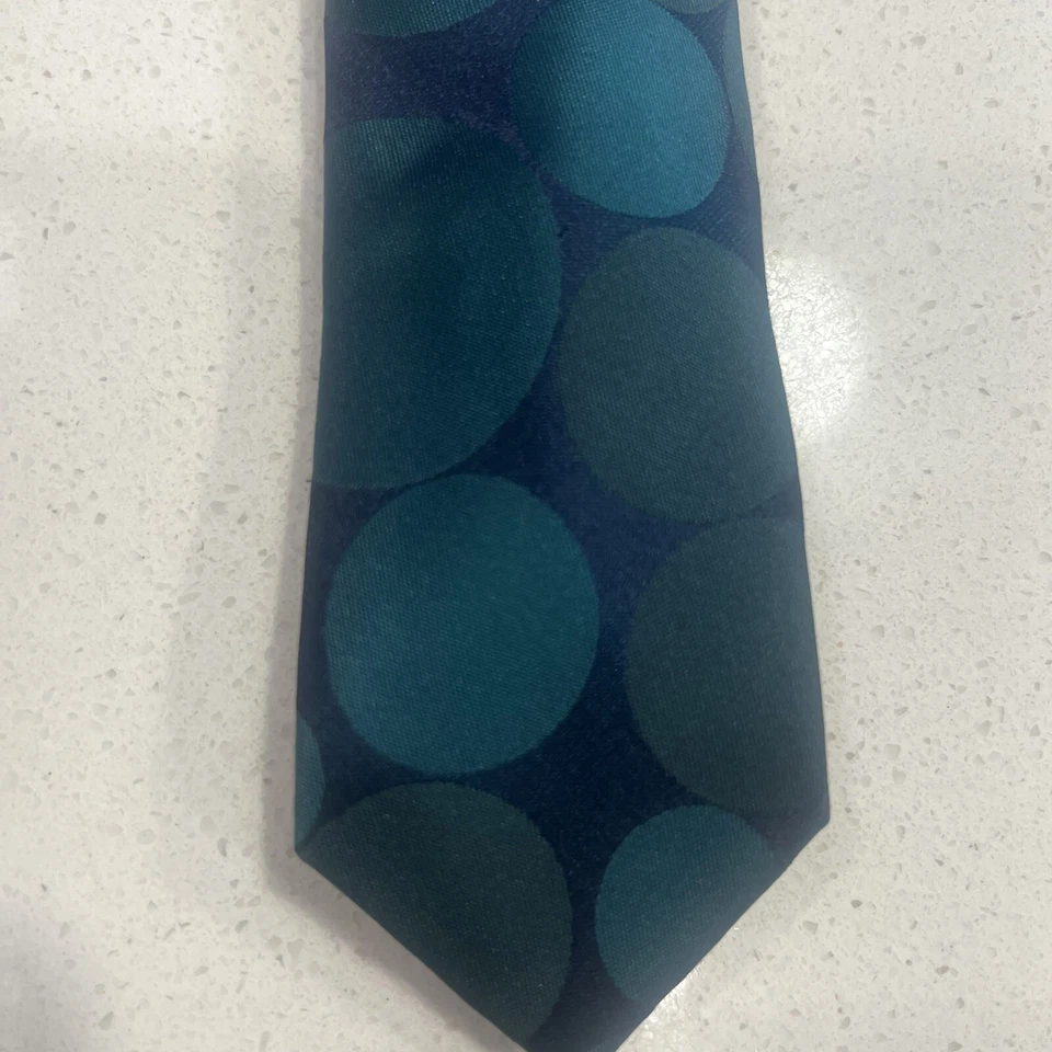 NEW Kilburne & Finch Neck Tie Pocket Square Set Men's Green Navy Blue Luxury NWT - Image 3 of 4