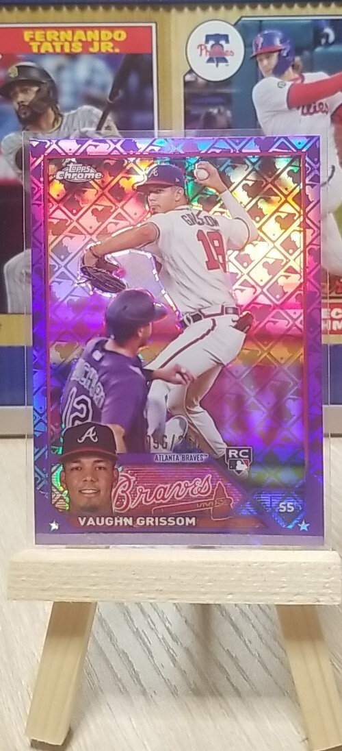 2023 Topps Chrome Vaughn Grissom Purple Logofractor RC /250 #48