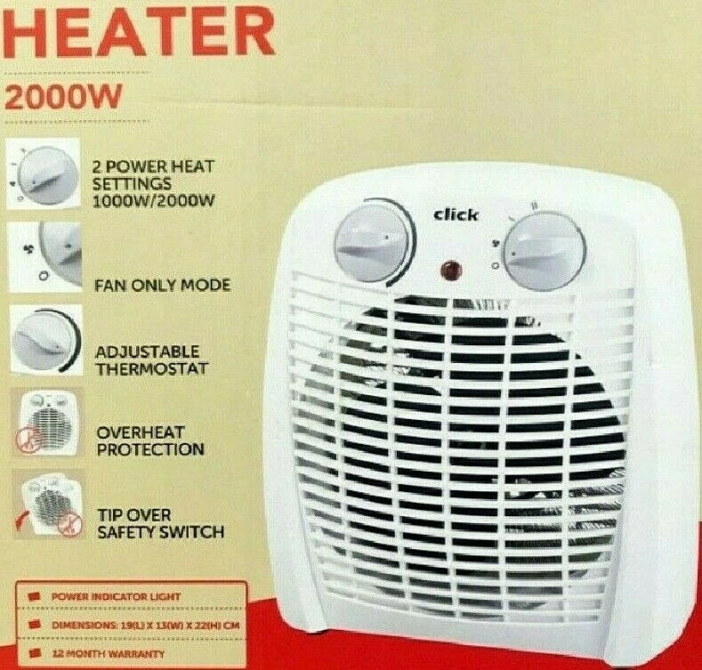 Click fan heater deals