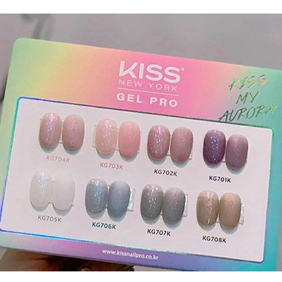 Kiss New York Kiss My Aurora 8 colors set Syrup Glitter Gel Nail Polish K-Beauty - Image 2 of 4
