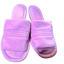 Vintage Vanity Fair Pink Wedge Slippers Women  s Shoes Size M 6.5-7.5