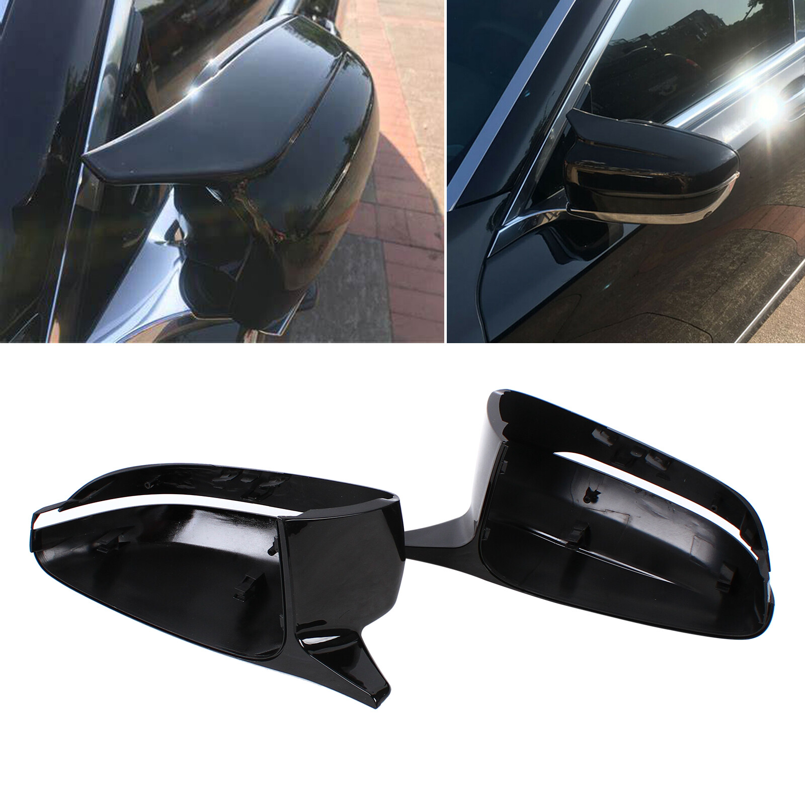 Black M Style Wing Mirror Cover Caps Stain For 2017-2020 BMW G30 G20 G11 G12 NEW