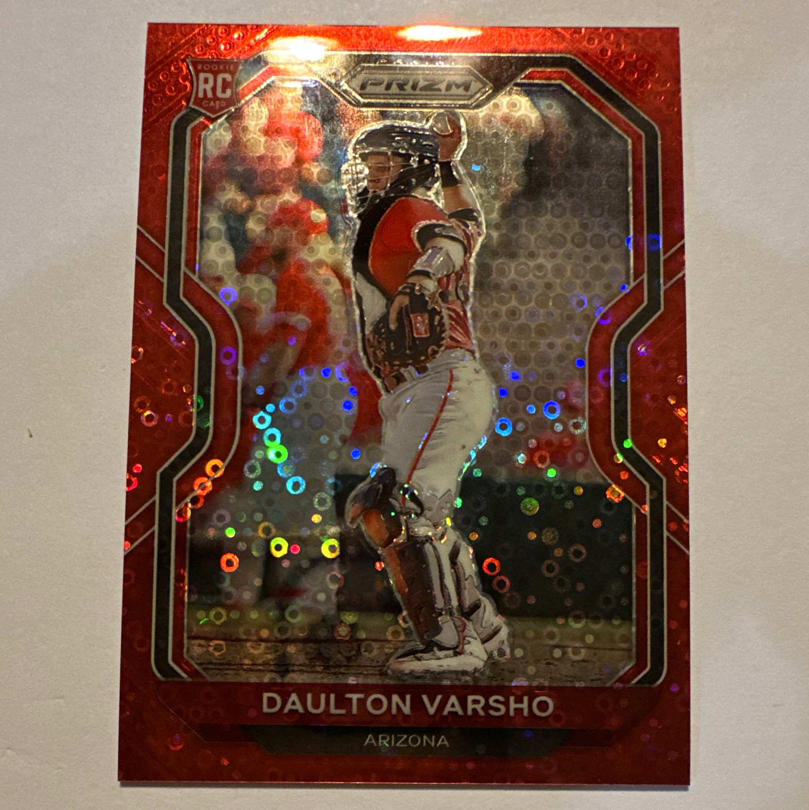 Panini 2021 Prizm Daulton Varsho Tier III #238 Red Donut Circle Prizm 97/99 RC
