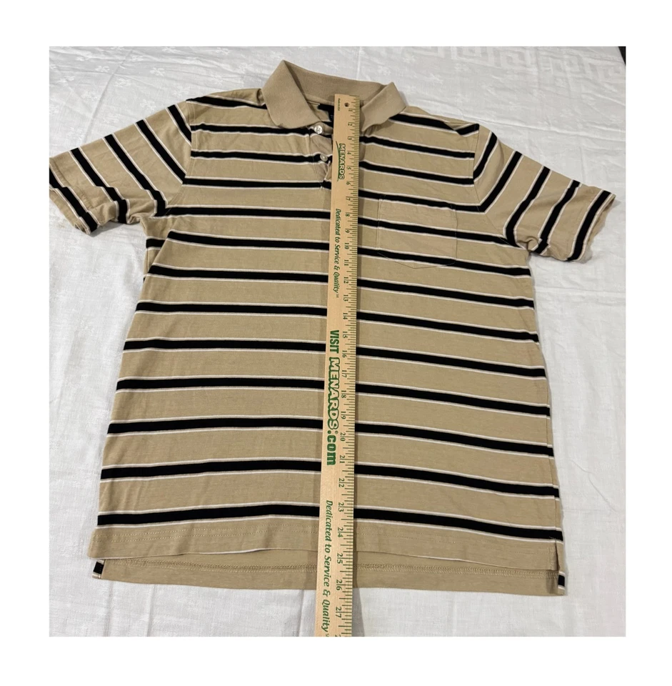 CAMISA POLO UNISEX JOHN ASHFORD'S BOTÓN/CUELLO/BOLSILLO TOSTADO/NEGRO TALLA ADULTO S Foto 4 de 4