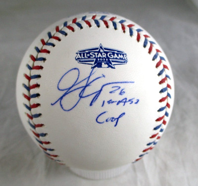 Garrett Cooper / Autographed Inscribed 2022 All Star Game OLM Baseball / JSA