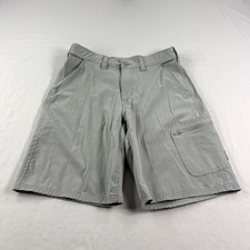 Huk Shorts Mens Medium Gray Next Level Fishing Hybrid Cargo Stretch Performance
