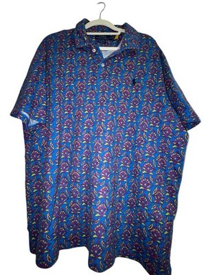 Polo Ralph Lauren Multi Print Polo Shirt 100% Cotton Size LG