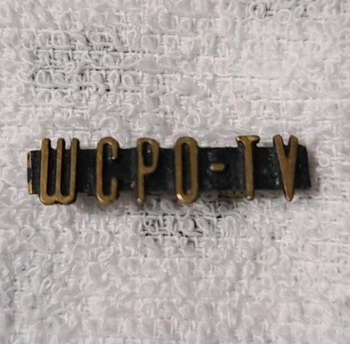 Vintage WCPO-TV CH 9 Cincinnati Broadcast Station Big Jim Stacey Lapel Pin Rare