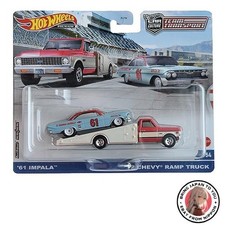 New Hot Wheels '61 Impala and '72 Chevy Ramp Truck Team Transport #54