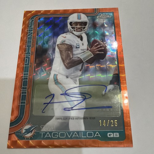 2025 Topps Chrome Tua Tagovailoa Chrome Autographs (RAW)