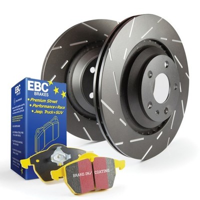 EBC S9KF1623 Yellowstuff Pads & USR Slotted Rotors for 1997-1998 Volkswagen Golf
