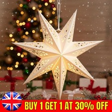 Paper Lampshade Star Lantern Shade Christmas Hanging 3D Paper Star Decoration UK
