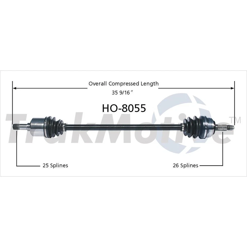For Honda CRX Civic FWD 1988-1991 DX Pair of Front CV Axle Shafts SurTrack Set - Image 3 of 3