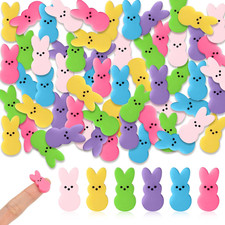 120Pcs Mini Easter Bunny Resin Charms for Crafts and Decor