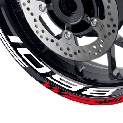 Rim Decor Sticker 17'' Wheel Check Pattern For 1098 2007-2012 08 09 10 11