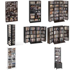 VEVOR Media Storage Cabinet 4/6/7/8/12Tier Organizer 6/7/16/24/34/36 Compartment