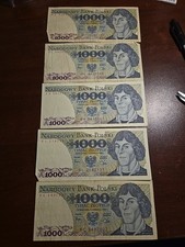 Banknote, Poland, 1000 Zlotych, 1982, 1982-06-01, KM:146 Lot Of 5x