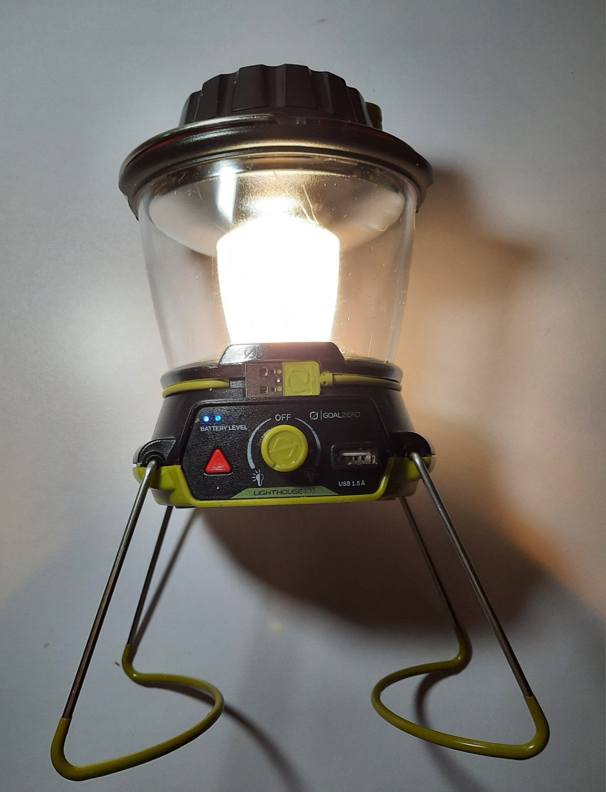 Goal Zero Lighthouse 400 Lantern & USB Power Hub Color: Black/Green