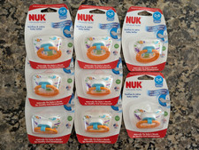 Lot of 8 NUK Orthodontic Pacifier Natural Shape 0-6 Months