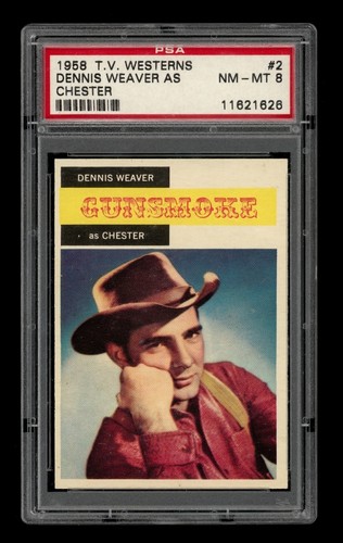 1958 T V Westerns Set-Break # 2 Dennis Weaver As Chester PSA 8 NM-MT