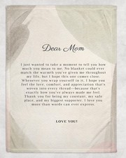 To My Mom Blanket Gifts for Mothers Day Birthday Present for Mother