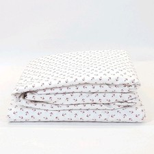 Ralph Lauren TWIN Sheet 2pc Set Cotton Red Anchor Nautical Coastal Americana 