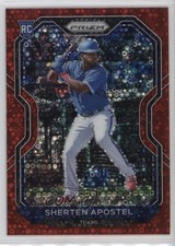 2021 Panini Prizm Tier II Red Donut Circle 91/99 Sherten Apostel #110 0x4v