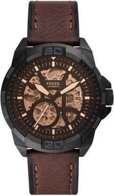 FOSSIL Herren Armbanduhr BRONSON ME3219 Automatikuhr Lederarmband 44mm