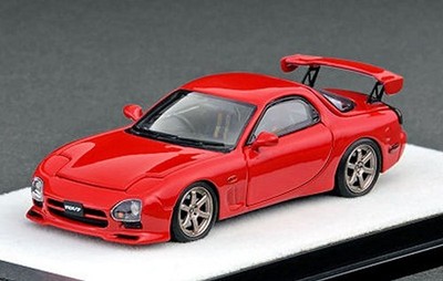 MAZDA RX-7 - full opening, rectangle Base - red - PGM 1:64