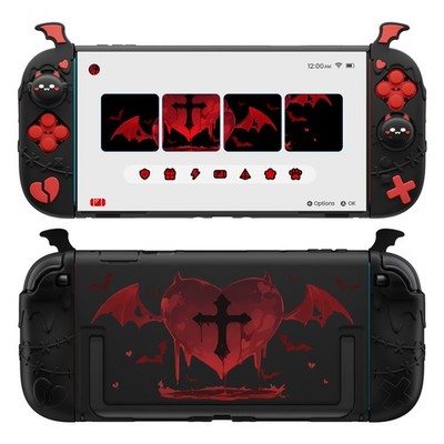 PlayVital Gothic Imp Case for Switch 2 Dockable Cover w/ Thumb Grips Sticker