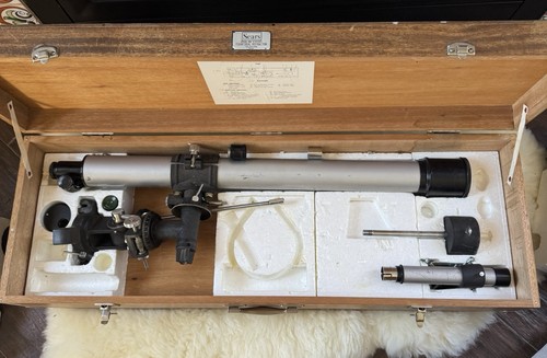Vintage Equatorial Refractor Telescope Made In Japan For Sears