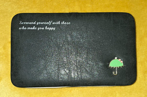 Black Women’s Checkbook Wallet Organizer, Credit Card Slots, Zipper Pocket