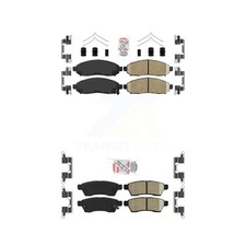 AmeriBRAKES KNF-100426 Brake Pad Sets 4-Wheel Set Front & Rear for Frontier