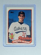 Topps 1989 Gregg Olson Baltimore Orioles Rookie Draft Pick #161 Baseball Card. rookie card picture