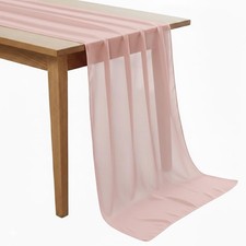 Pack of 10 Dusty Pink 10ft Chiffon Table Runner 29x120 Inches Long Romant...