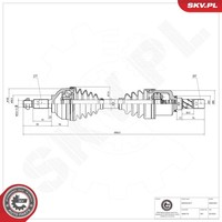 Esen SKV Antriebswelle Gelenkwelle FüR Renault Trafic II Bus JL FL EL Opel