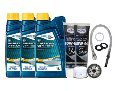 Wartungsset Öl mit Füllschlauch und Dichtungen für Suzuki DF40A / DF50A / DF60A