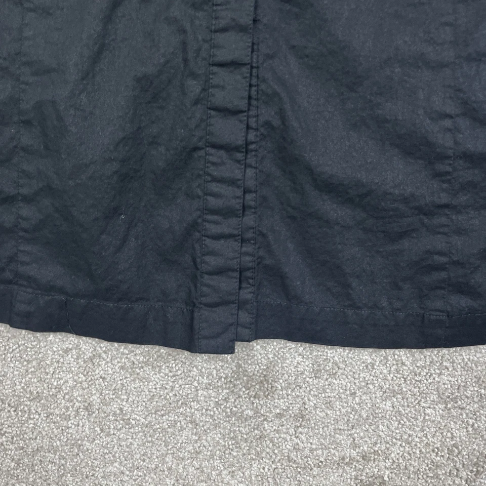 BCBG Maxazria 衬衫连衣裙女式中号黑色棉腰带纽扣前襟 - 3939 — 第 3/4 张图片