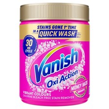 Vanish Oxi Action Powder Fabric Stain Remover Brightens Colours 470g
