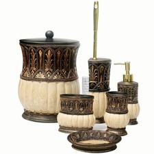LUANT 6 Pieces Pumkins Bathroom Accessories Set Retro Style
